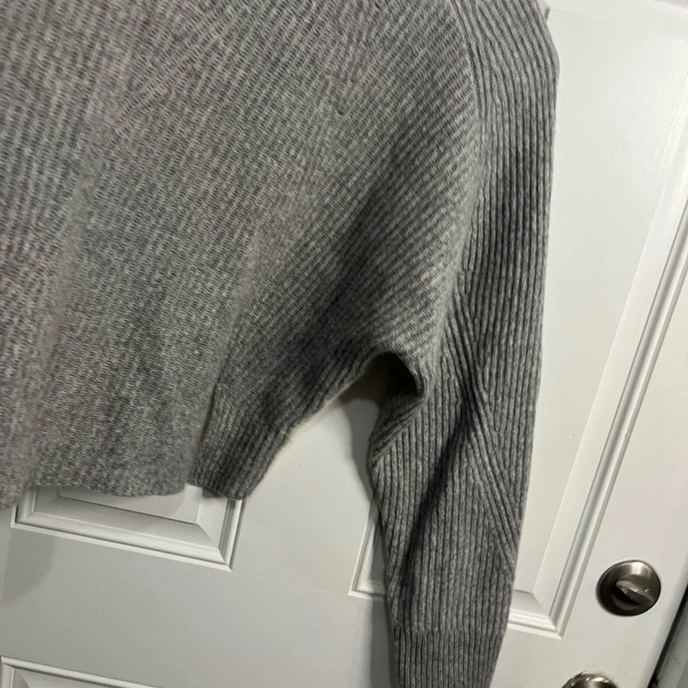 RAG & BONE
Pierce Colorblock Rib Cashmere Boxy Fit Knit Half Zip Sweater Gray XS - Picture 12 of 13